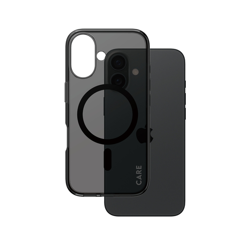 PanzerGlass CARE™ by ® Urban Combat Case Smokey w. Black MagSafe iPhone 16 mobiele telefoon behuizingen Hoes Zwart
