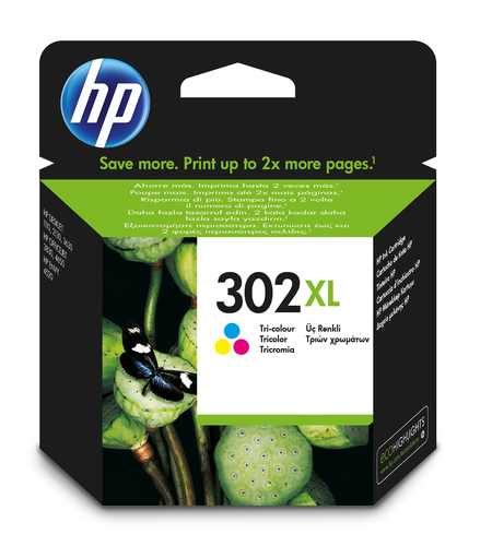 HP 302XL High Yield Tri-color Original Ink Cartridge