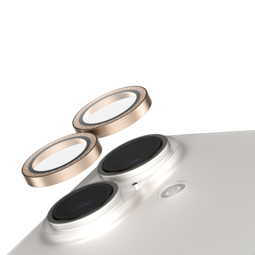 PanzerGlass SAFE. by ® Camera Lens Protector Glitter Gold iPhone 16 | 16 Plus Doorzichtige schermbeschermer Apple 1 stuk(s)