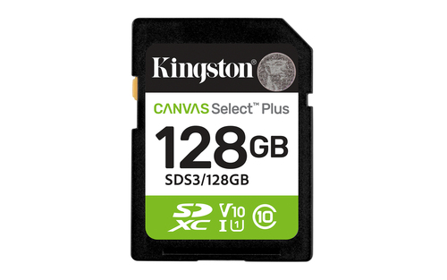 Kingston Technology 128 Go SDXC Canvas Select Plus Gen3 150 Mo/s C10 UHS-I U1 V10