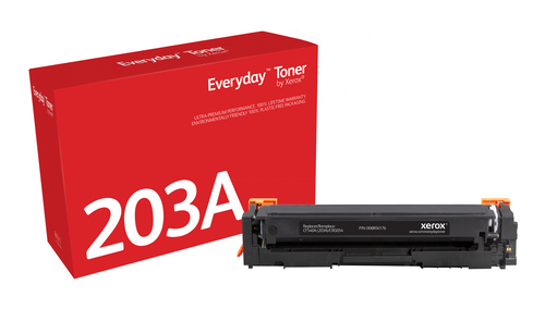 Everyday ™ Black Toner by Xerox compatible with HP 202A (CF540A/CRG-054BK), Standard capacity