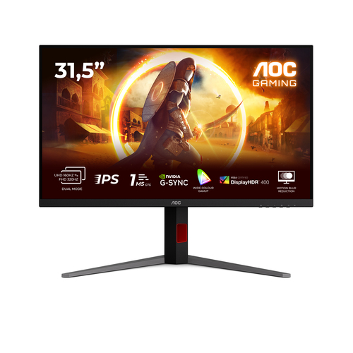 AOC G4 U32G4U computer monitor 80 cm (31.5") 3840 x 2160 pixels 4K Ultra HD Black, Red