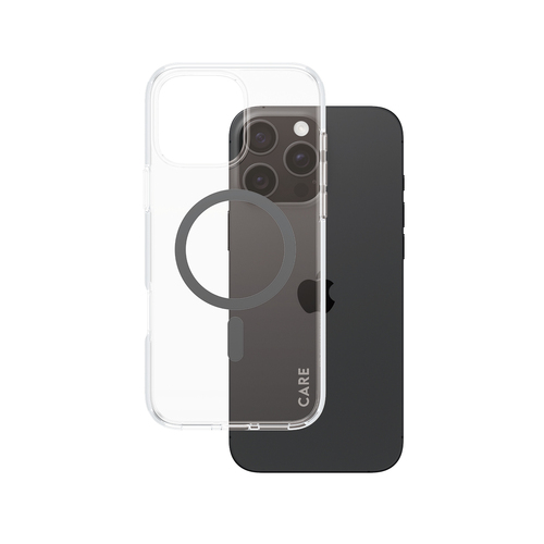 PanzerGlass CARE™ by ® Urban Combat Case Transparent w. Black MagSafe iPhone 16 Pro Max mobiele telefoon behuizingen Hoes Zwart
