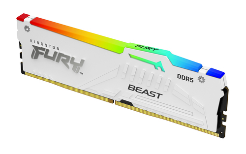 Kingston Technology FURY Beast 32GB 5600MT/s DDR5 CL40 DIMM White RGB XMP