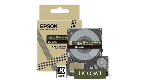 Epson LK-5QWJ Khaki, White
