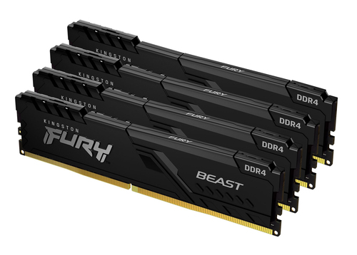 Kingston Technology FURY 32GB 3600MT/s DDR4 CL17 DIMM (Kit of 4) Beast Black