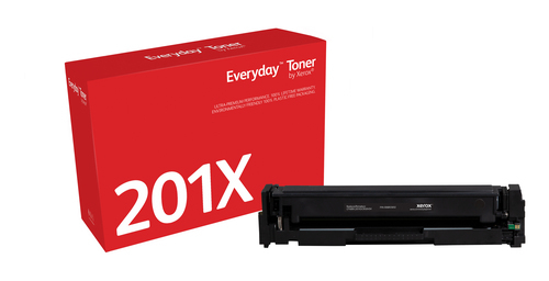 Everyday ™ Black Toner by Xerox compatible with HP 201X (CF400X/ CRG-045HBK), High capacity