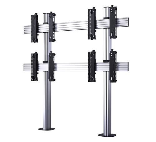 B-Tech SYSTEM X - 2 x 2 Universal Bolt-Down Videowall Mounting System with Micro-Adjustment for 46-60" screens