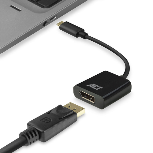 ACT AC7320 video cable adapter 0.15 m USB Type-C DisplayPort Black