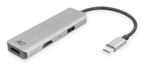 ACT USB-C 4K multiport adapter for 2 HDMI monitors, USB-A data port