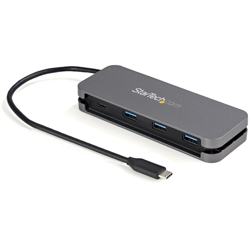 StarTech.com 4 Port USB C Hub - 3x USB-A/1x USB-C - 5Gbps USB 3.0 Type-C Hub (3.2/3.1 Gen 1) - Bus Powered - Portable USB-C to USB-A Adapter Hub - 28.5cm (11.2") Cable w/Cable Management~4 Port USB C Hub - 3x USB-A/1x USB-C - USB 3.0 Type-C Hub - USB 3.2 Gen 1 (5Gbps) - Bus Powered - Portable USB-C to USB-A Adapter Hub - 11.2" (28.5cm) Cable w/Cable Management