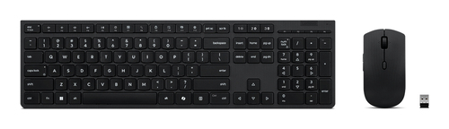 Lenovo 4X31R64346 toetsenbord Inclusief muis Thuis/Werk RF-draadloos + Bluetooth QWERTY Frans, Duits, Zwitsers Grijs