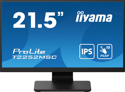 iiyama ProLite T2252MSC-B2 computer monitor 54.6 cm (21.5") 1920 x 1080 pixels Full HD LCD Touchscreen Black