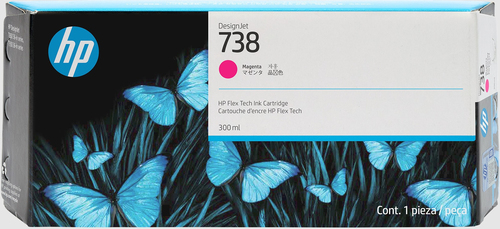 HP Cartouche d’encre DesignJet 738, magenta, 300 ml
