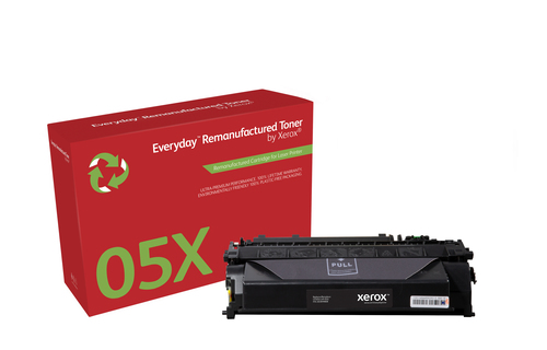 Everyday ™ Mono Remanufactured Toner by Xerox compatible with HP 05X (CE505X), High capacity