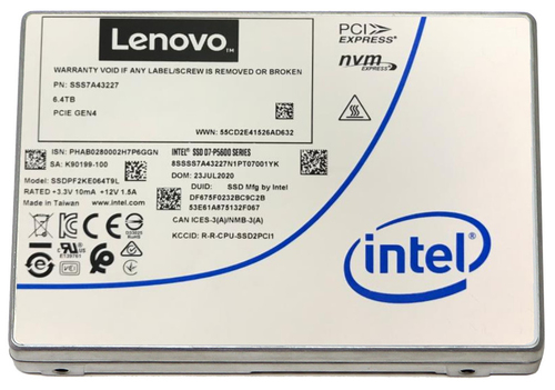 Lenovo 4XB7A17130 internal solid state drive 2.5" 3.2 TB PCI Express 4.0 TLC 3D NAND NVMe