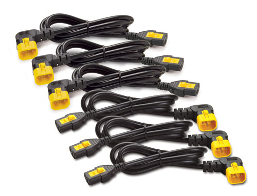 APC C13 - C14 (90 Deg), 1.8m, 6-pack Black, Yellow 1.83 m C13 coupler C14 coupler