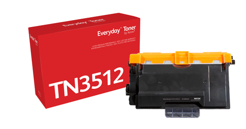 Everyday™ Black Toner by Xerox compatible with Brother TN3512, Extra High capacity