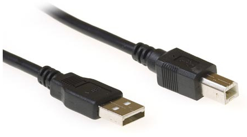 Eminent USB 2.0, 1.8m USB cable USB A USB B Black