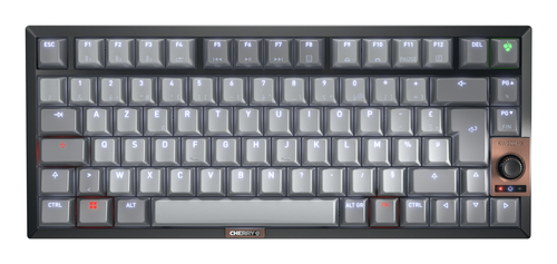 CHERRY KW 300W MX toetsenbord Thuis USB + Bluetooth AZERTY Frans Zwart, Koper, Grijs