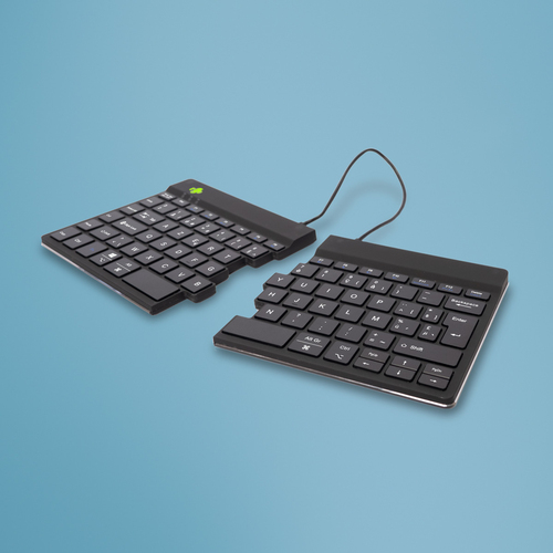 R-Go Tools Ergonomisch toetsenbord R-Go Split Break met pauzesoftware, gesplitst toetsenbord, AZERTY (BE), Bluetooth, zwart
