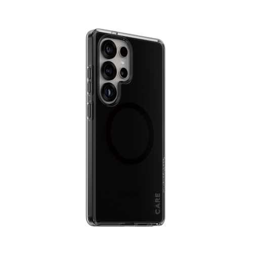 PanzerGlass CARE™ by ® Urban Combat Case Smokey w. Black Qi Compatible Samsung Galaxy S25 Ultra mobiele telefoon behuizingen Hoes Zwart