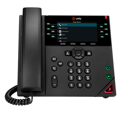 HP Poly VVX 450 12-lijns IP-telefoon met PoE-ondersteuning