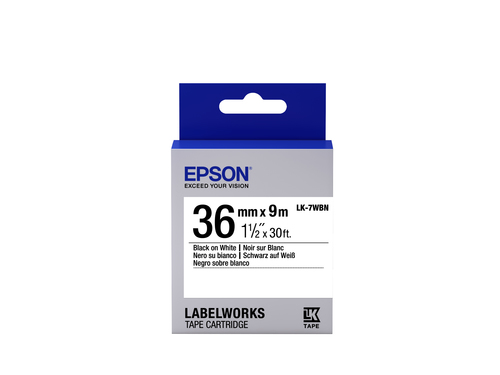 Epson Label Cartridge Standard LK-7WBN Black/White 36mm (9m)