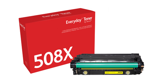 Everyday ™ Yellow Toner by Xerox compatible with HP 508X (CF362X/ CRG-040HY), High capacity
