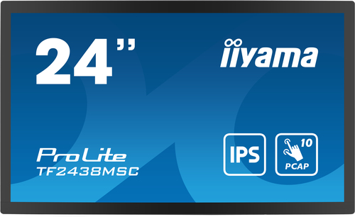iiyama PROLITE Digital A-board 61 cm (24") LED 600 cd/m² Full HD Black Touchscreen