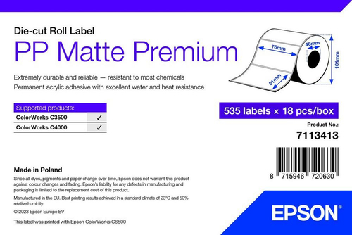 Epson 7113413 étiquette à imprimer Blanc Imprimante d'étiquette adhésive