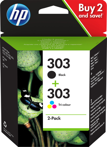 HP 303 2-pack Black/Tri-color Original Ink Cartridges