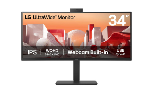 LG 34BA85QE-B écran plat de PC 86,4 cm (34") 3440 x 1440 pixels Wide Quad HD LCD Noir