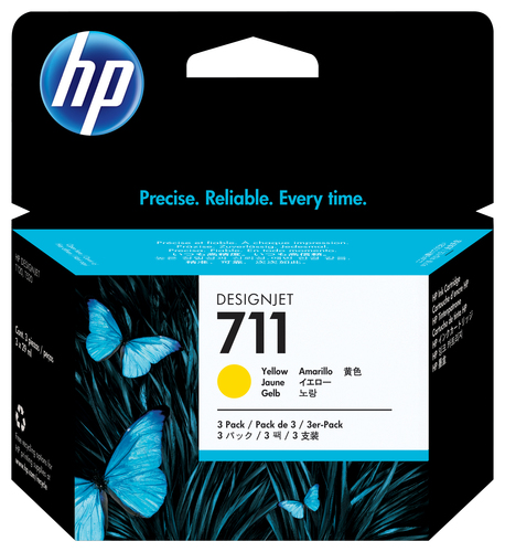 HP Ink Cart/711 3-pack Yellow