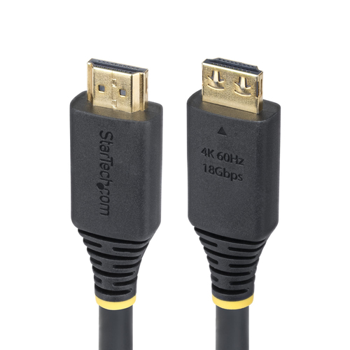 StarTech.com Câble HDMI Haute Vitesse de 5 m avec Connecteurs à Verrouillage, 4K 60 Hz/1440p 144 Hz, HDR10/HDCP 2.2/ARC, 18 Gbps, Câble UHD HDMI pour Téléviseur/Moniteur/Écran, Gaine TPE