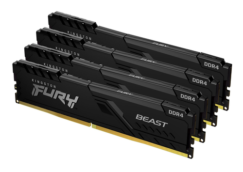 Kingston Technology FURY 64GB 3200MT/s DDR4 CL16 DIMM (Kit of 4) Beast Black