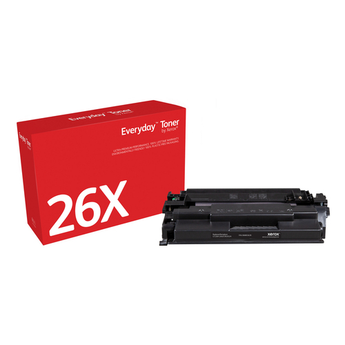 Everyday ™ Black Toner by Xerox compatible with HP 26X (CF226X/ CRG-052H), High capacity