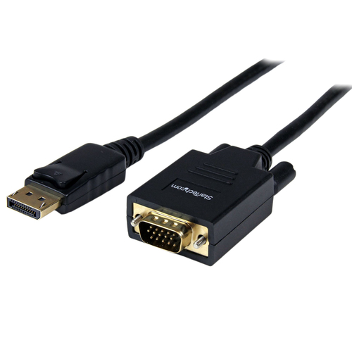 StarTech.com 6ft (1.8m) DisplayPort to VGA Cable - Active DisplayPort to VGA Adapter Cable - 1080p Video - DP to VGA Monitor Cable - DP 1.2 to VGA Converter - Latching DP Connector