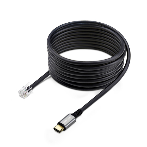 StarTech.com Adaptateur USB-C vers RJ9 pour Combiné Téléphonique de Bureau ou Casque Filaire/Sans Fil, Utilise le Matériel Fixe Existant, 1,8m, pour Ordinateur Portable/de Bureau/Mobile