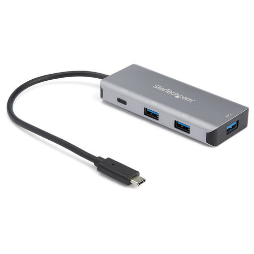 StarTech.com 4 Port USB C Hub w/ 3x USB A & 1x USB C - SuperSpeed 10Gbps USB Type-C 3.1/3.2 Gen 2 Hub - USB Bus Powered - Compact USB-C to USB Adapter Hub - Portable/Laptop Hub - Aluminum~4 Port USB C Hub w/ 3x USB A & 1x USB C - SuperSpeed 10Gbps USB Type-C 3.2 Gen 2 Hub - USB Bus Powered - Compact USB-C to USB Adapter Hub - Portable/Laptop Hub - Aluminum