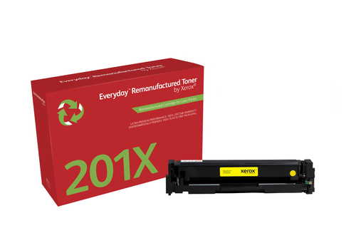 Everyday ™ Yellow Remanufactured Toner by Xerox compatible with HP 201X (CF402X), High capacity