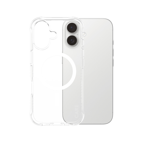 PanzerGlass CARE™ by ® Samba Case Transparent w. White MagSafe iPhone 17 | Bulk