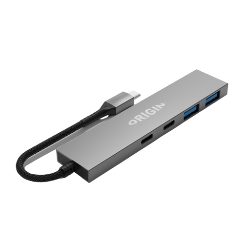 Origin Storage OS-HUB-USB3/C station d'accueil Avec fil USB 3.2 Gen 1 (3.1 Gen 1) Type-A + Type-C Gris