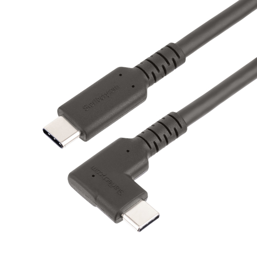 StarTech.com Câble USB-C de 1m, Coudé à Droite, USB 10Gbps, 100W (5A) Power Delivery, 8K 60Hz/4K 144Hz DP Alt Mode, Cordon USB C Robuste - Compatible Thunderbolt