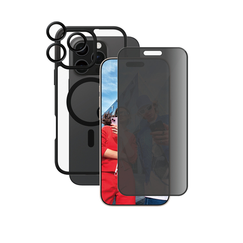 PanzerGlass ® | CARE by ® Flagship 3-in-1 Privacy Bundle iPhone 16 Pro Max Doorzichtige schermbeschermer Apple 1 stuk(s)