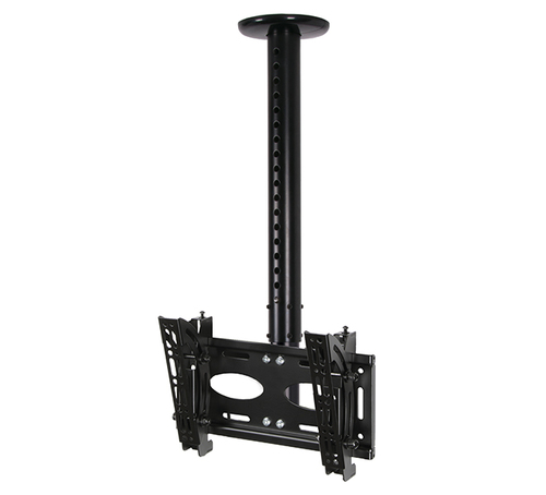 B-Tech Telescopic Universal Flat Screen Ceiling Mount with Tilt (VESA 200 x 200) - 0.6m to 1m Ø50mm Pole