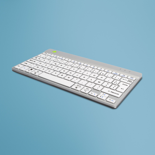 R-Go Tools Ergonomic keyboard R-Go Compact Break, compact keyboard with break software, AZERTY (FR), Bluetooth, white
