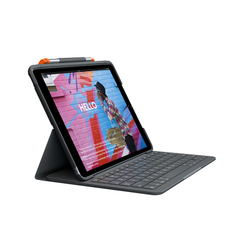 Slim Folio iPad 7th+8th gen Graphite UK