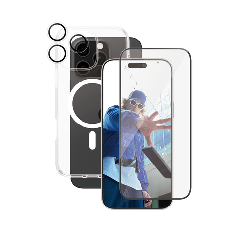 PanzerGlass ® | CARE by ® Flagship 3-in-1 Bundle iPhone 16 Pro Max Doorzichtige schermbeschermer Apple 1 stuk(s)