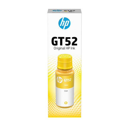 HP Bouteille d'encre jaune HP GT52 authentique